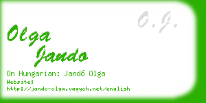 olga jando business card