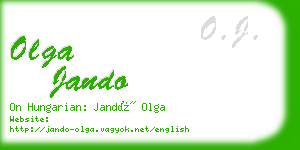 olga jando business card